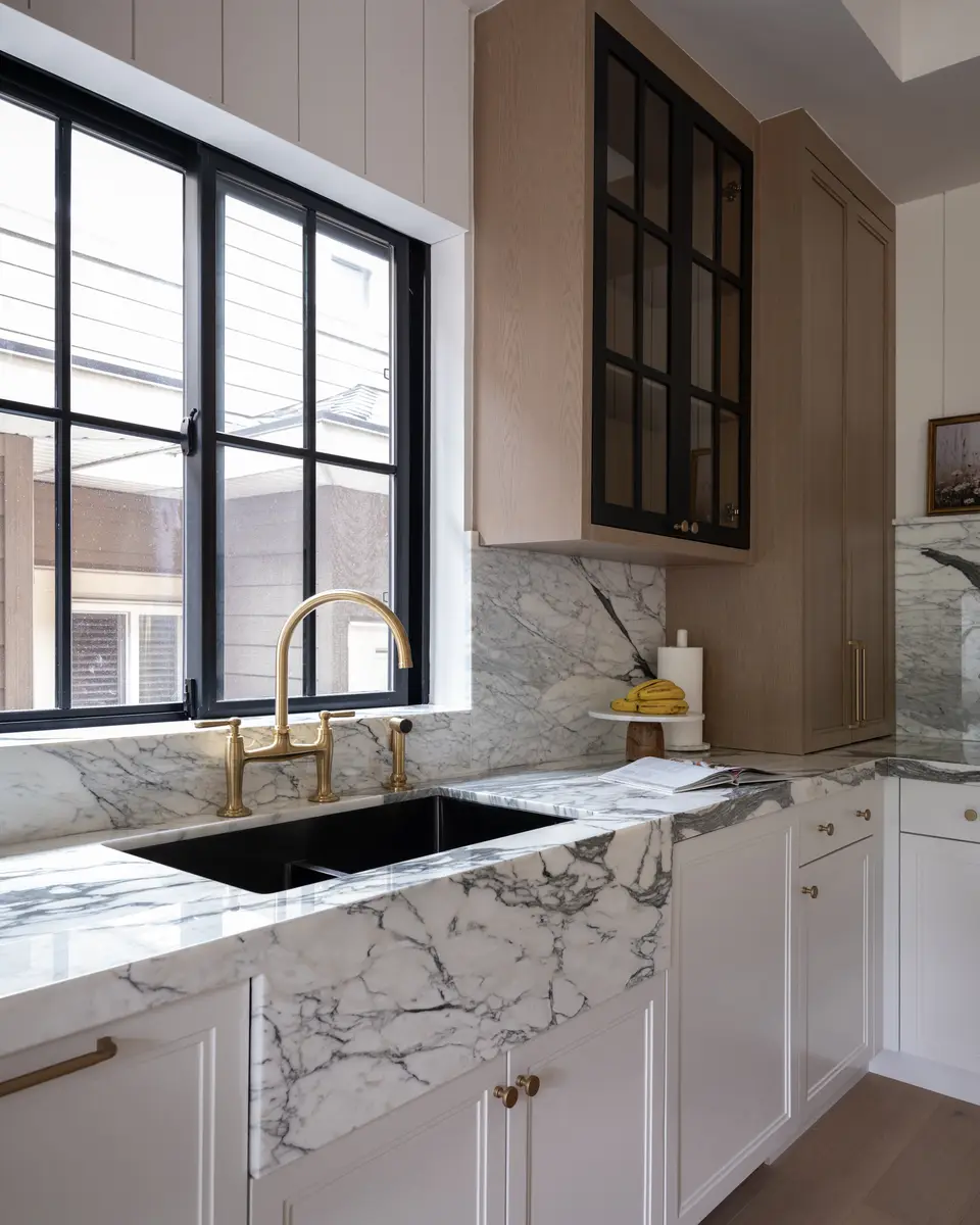 The sink and the window above it